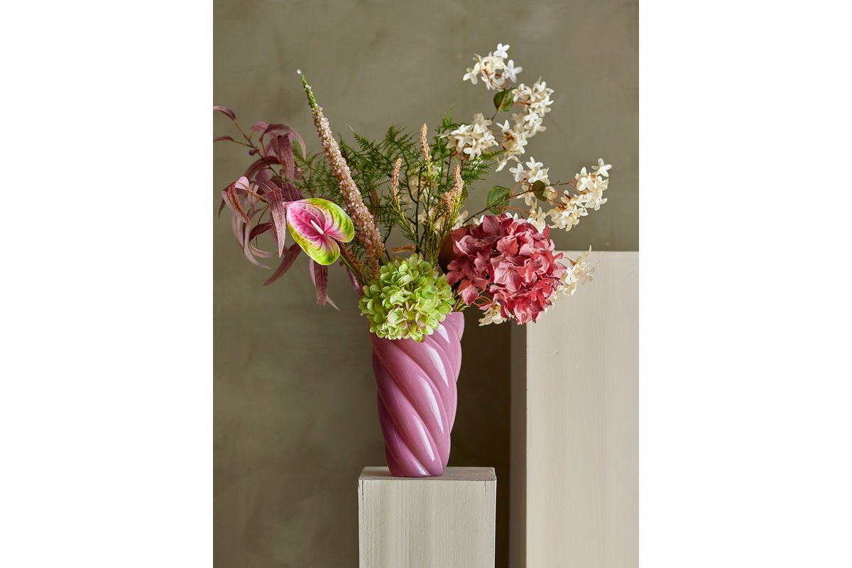 Vase « Pinkt Tornado » – en verre