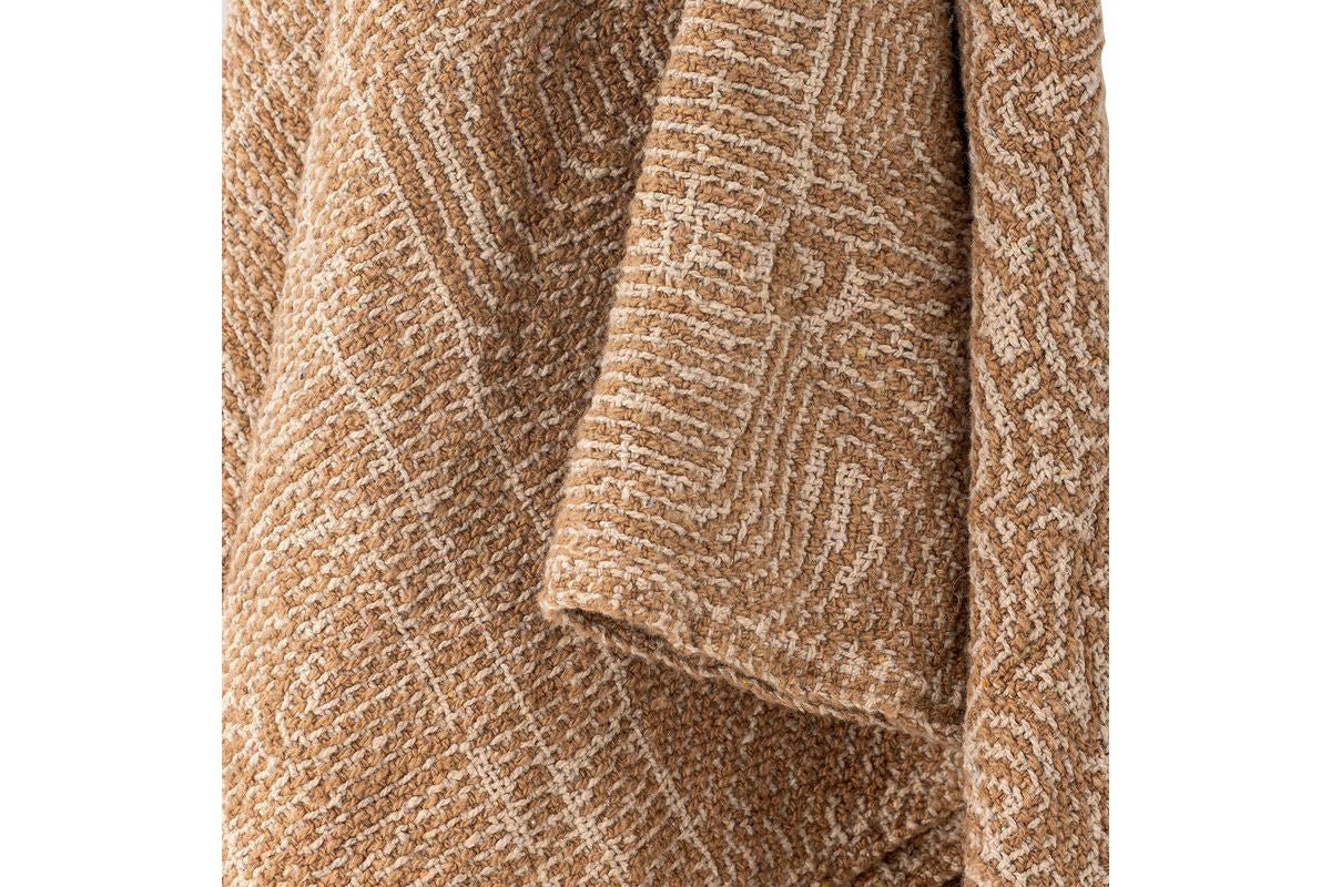 Plaid Hena - Marron, en coton recyclé