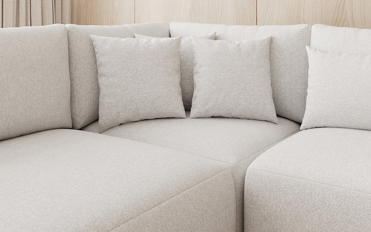 Designer Sofa Ando - Wohnlandschaft in Strukturstoff