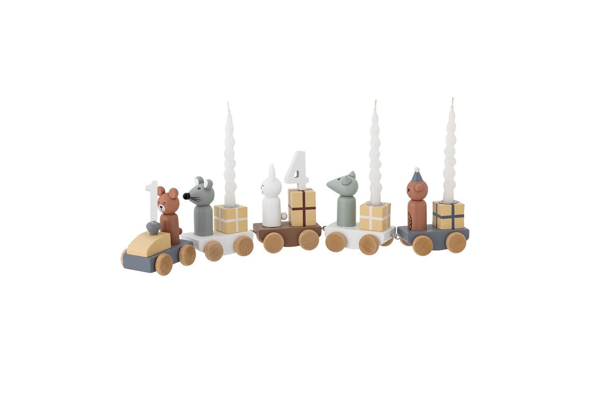 Geburtstagszug „Lia“ – Bunte Geburtstagsdekoration aus FSC®-zertifiziertem MDF