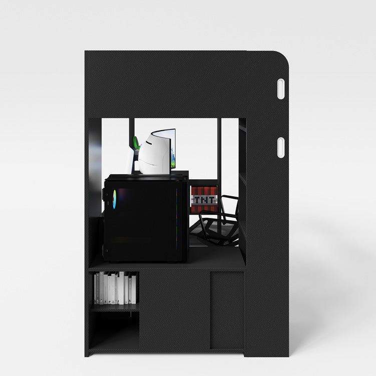 Minecraft lit mezzanine de jeu « BaseCamp » avec bureau et étagère