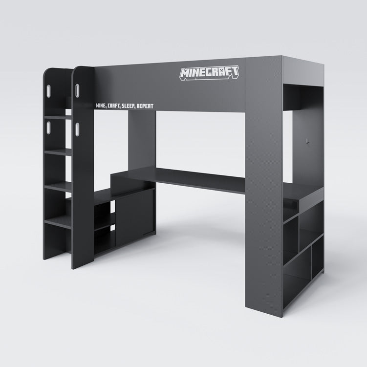 Minecraft lit mezzanine de jeu « BaseCamp » avec bureau et étagère