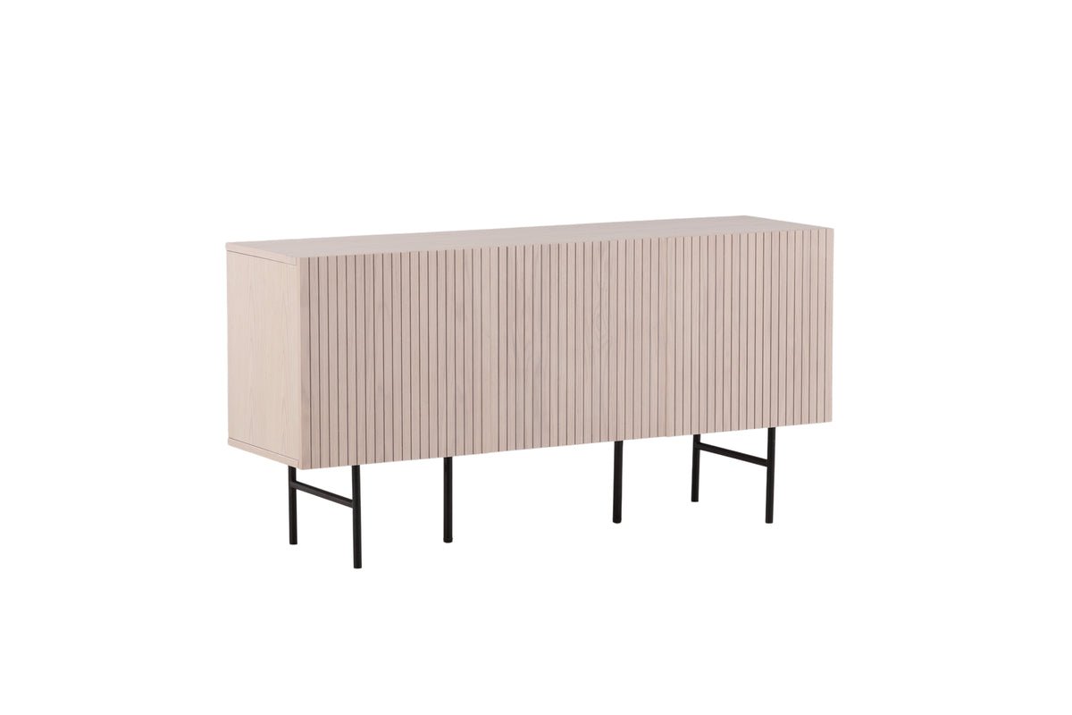 Kommode Elvesta – 150 cm, Whitewash oder Zwart, Modern Skandi