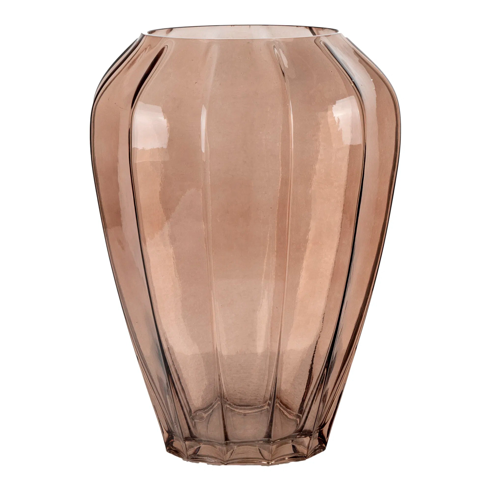 Vaas „Oliviera“ – rookbruin glas
