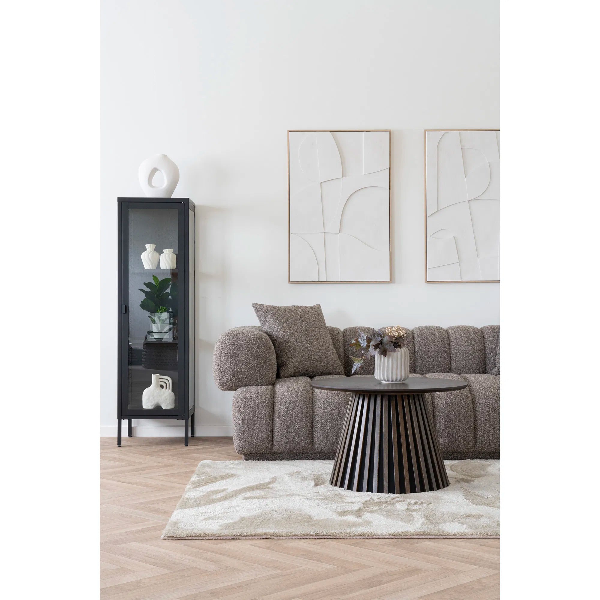 Vase « Lunea » – Céramique sculpturale en Blanc