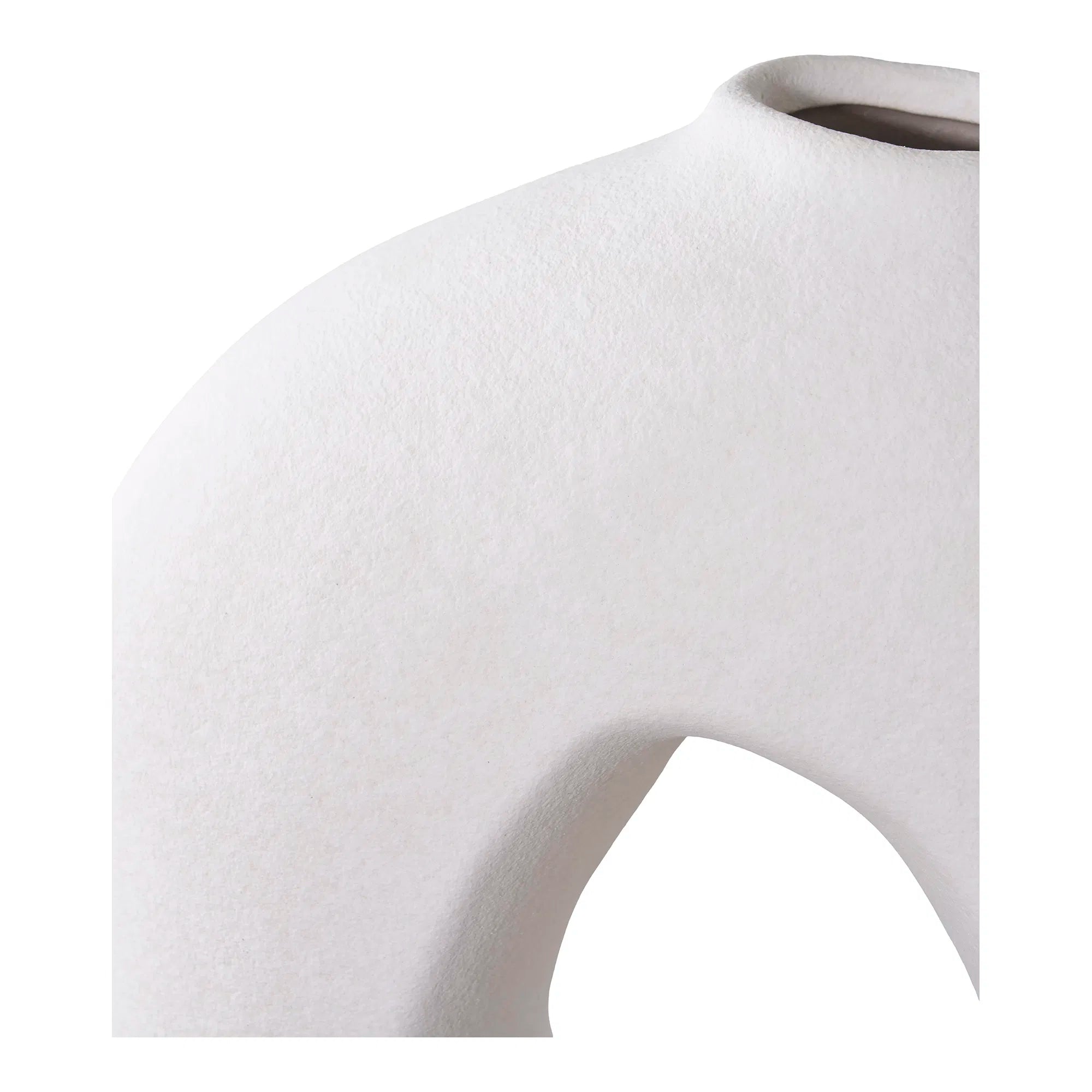 Vase « Lunea » – Céramique sculpturale en Blanc