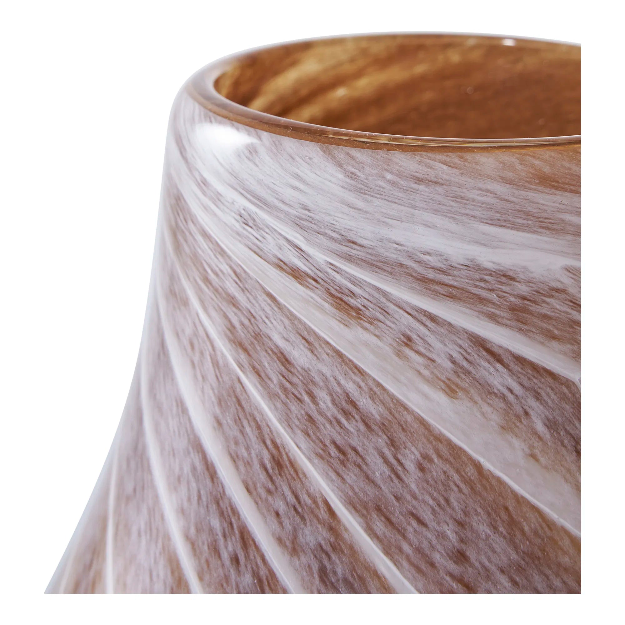 Vaas „Liora“ – glas in warme bruintint