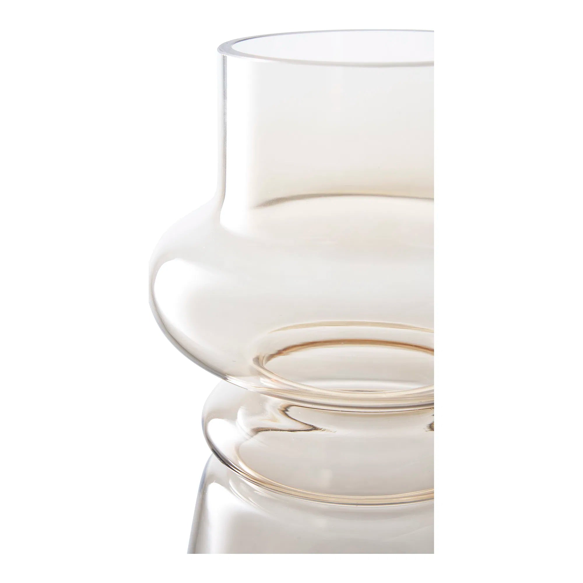 Vase « Eleni » – Verre fumé en doux Marron