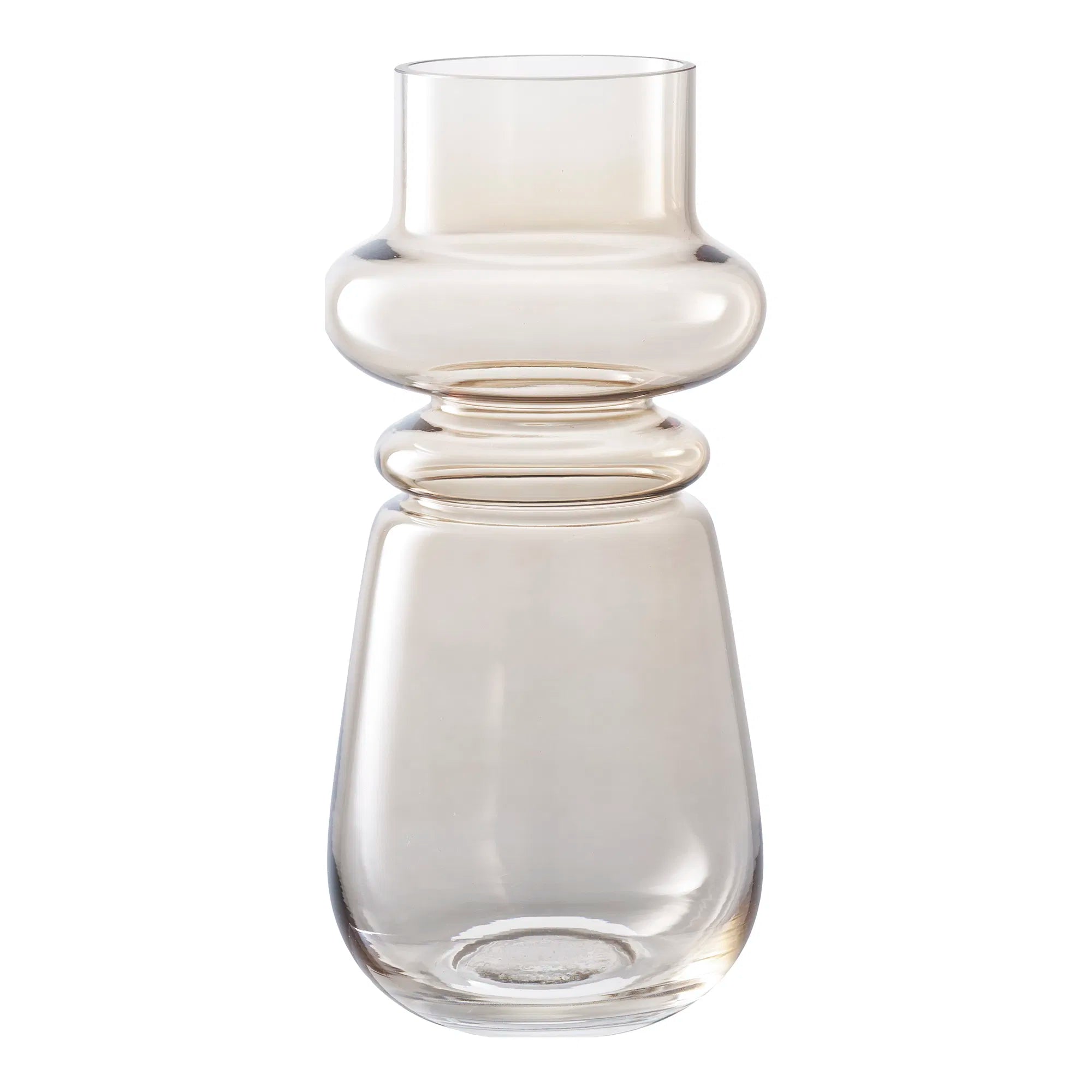 Vaas „Eleni“ – rookglas in zacht bruin