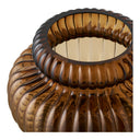 Vase Clara – Gerilltes Glas in Smoked Brown