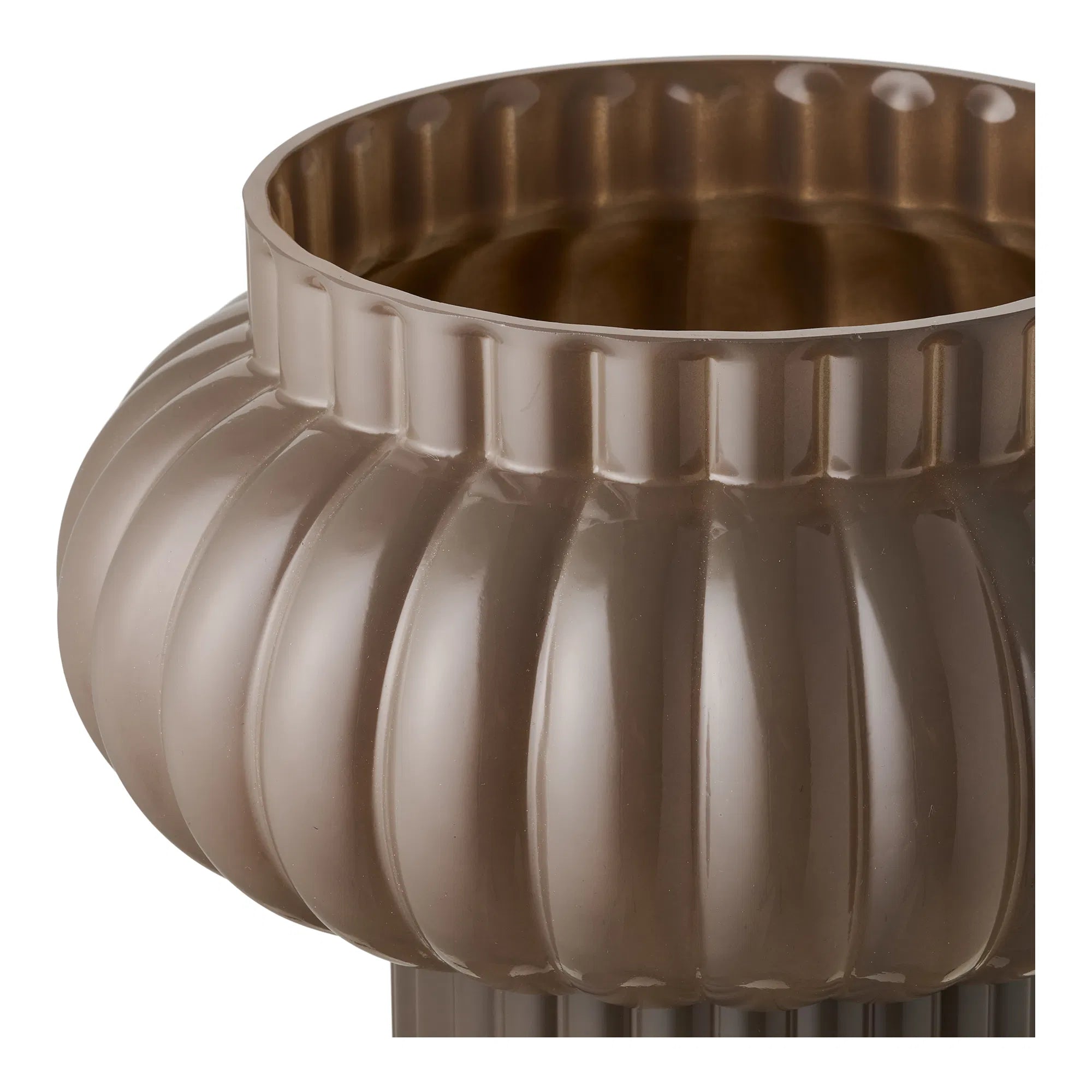 Vase « Orion » – Verre soufflé bouche en Marron