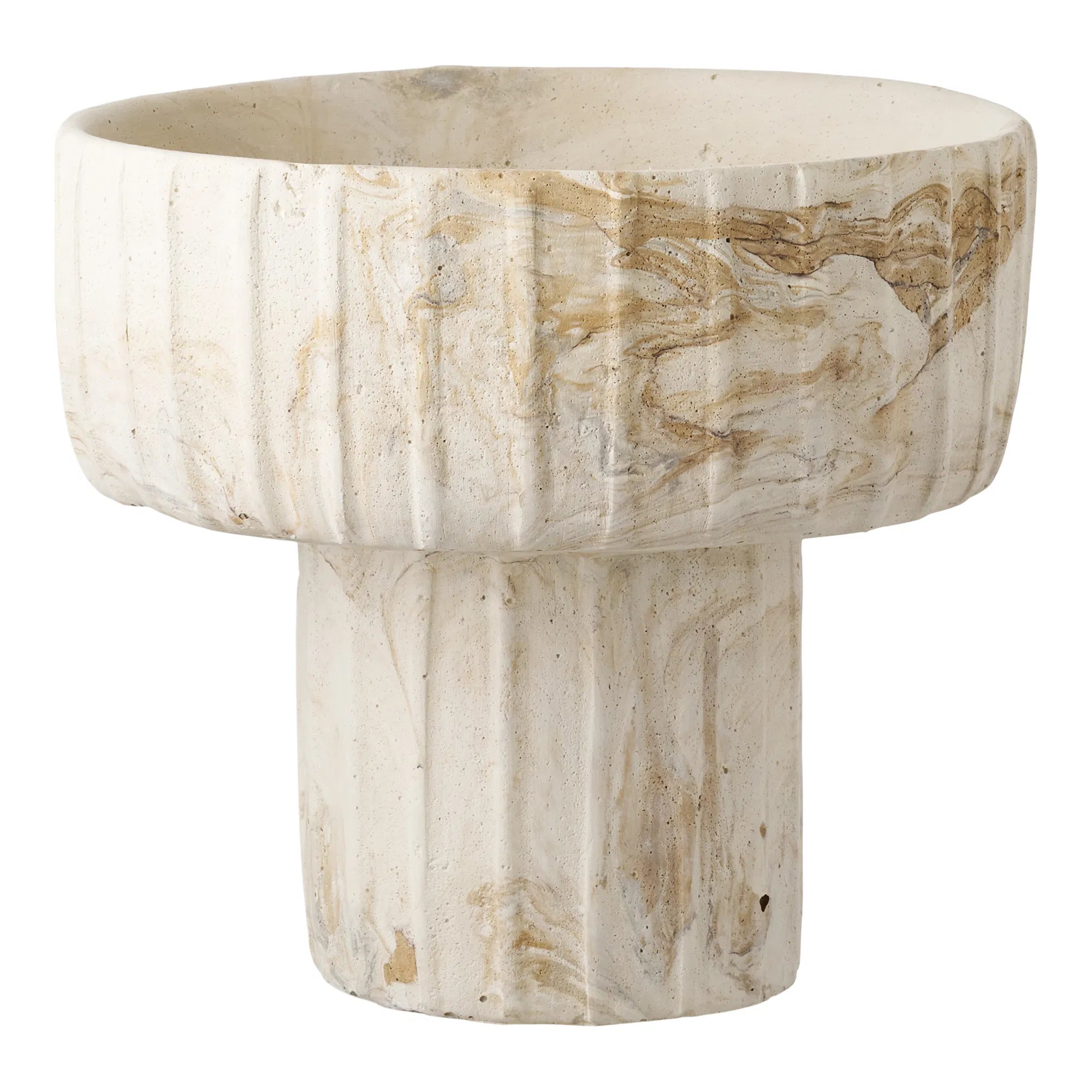 Vaas Solana – Beige-Bruin van cement