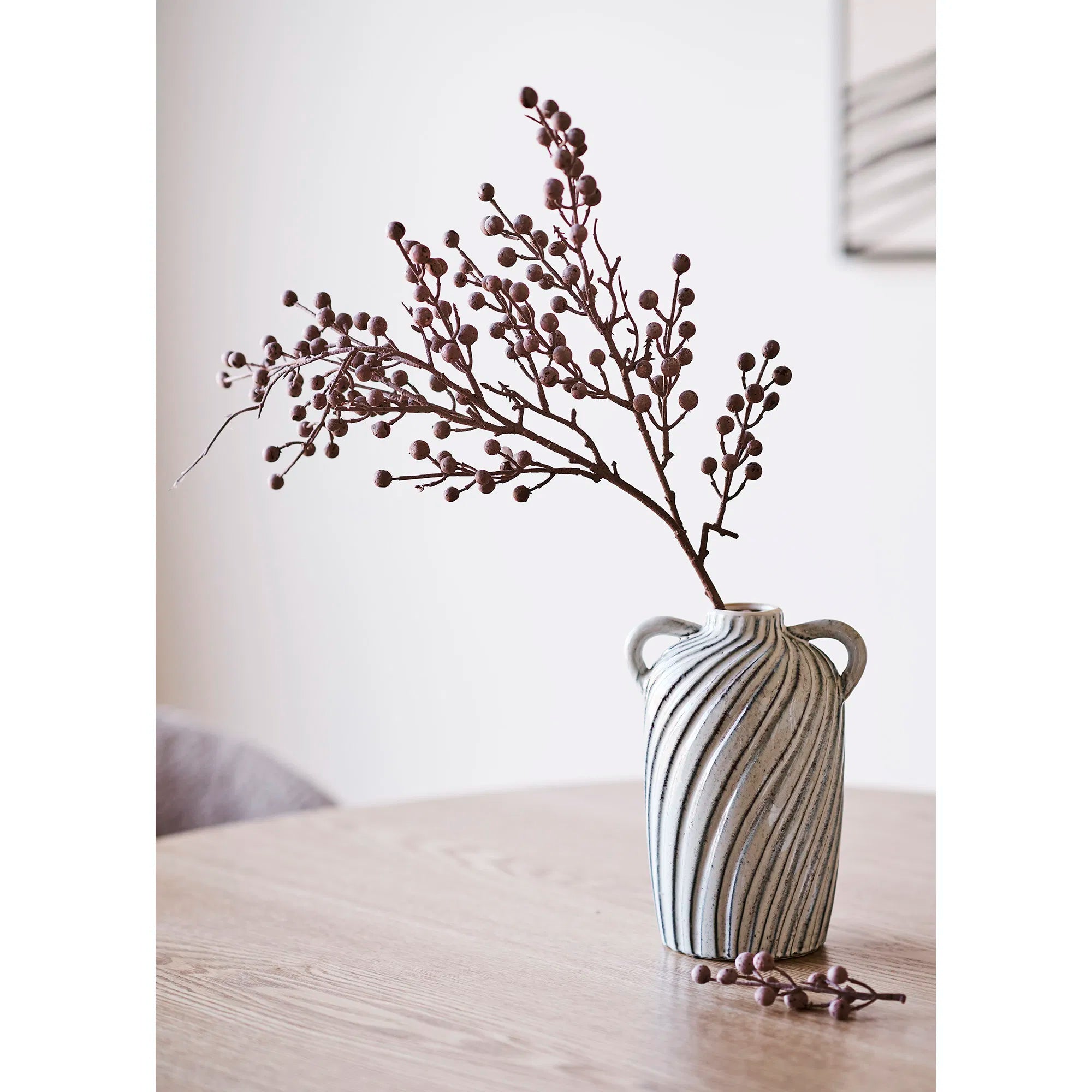 Vaas Linea Blu – keramische vaas met handvatten