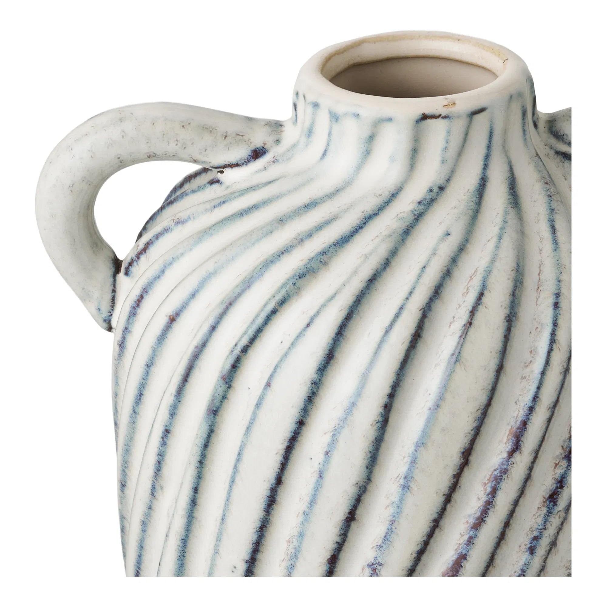 Vaas Linea Blu – keramische vaas met handvatten