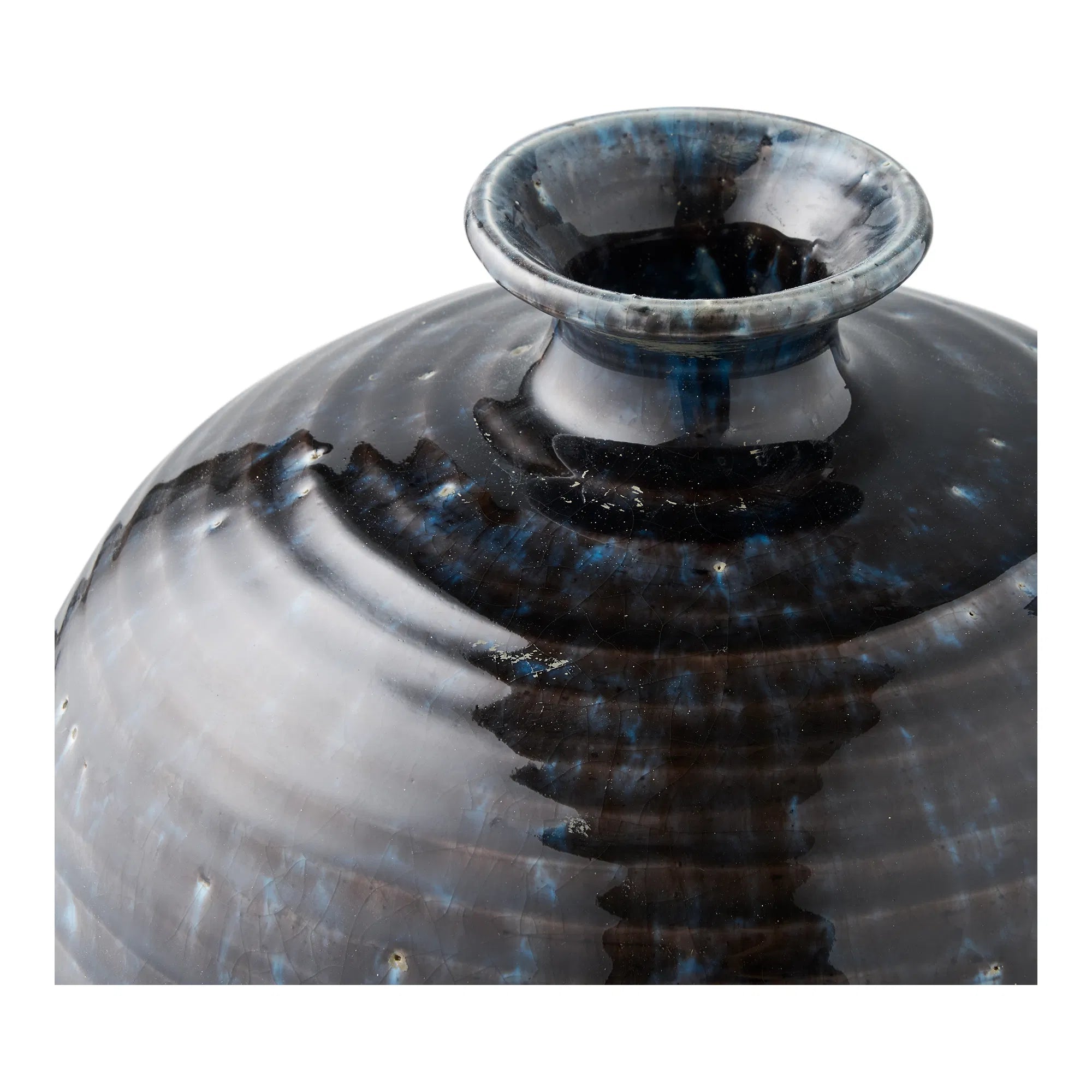 Vaas Serevia – elegante keramische vaas in donkerblauw