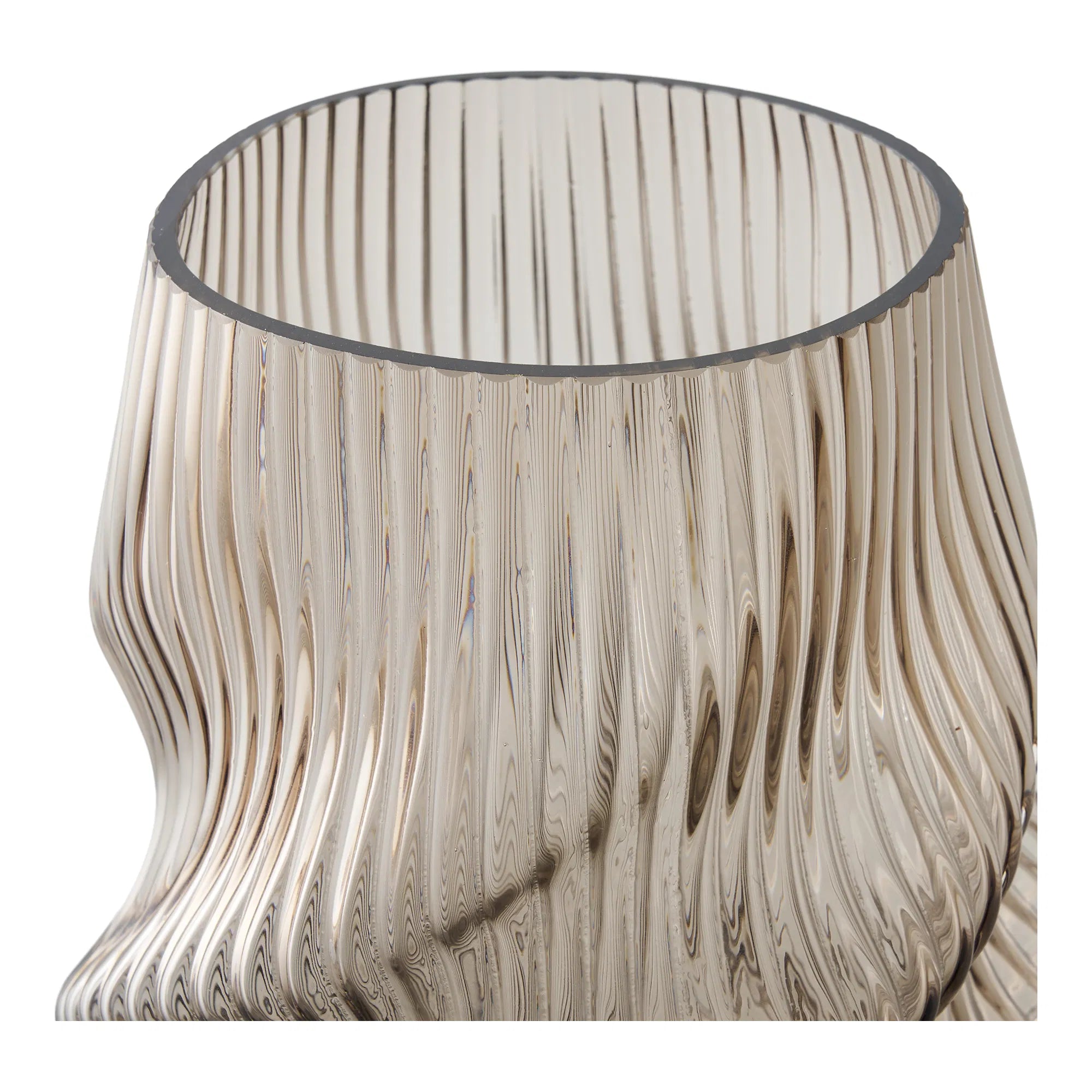 Vase Salmira - vase en verre noble de couleur marron