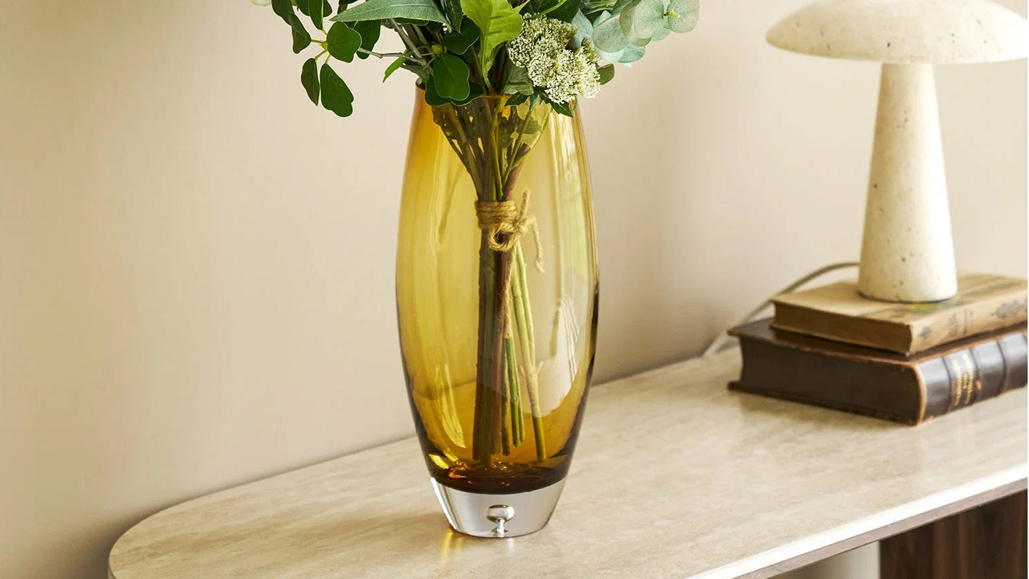 Vase Finn - en verre orange doré