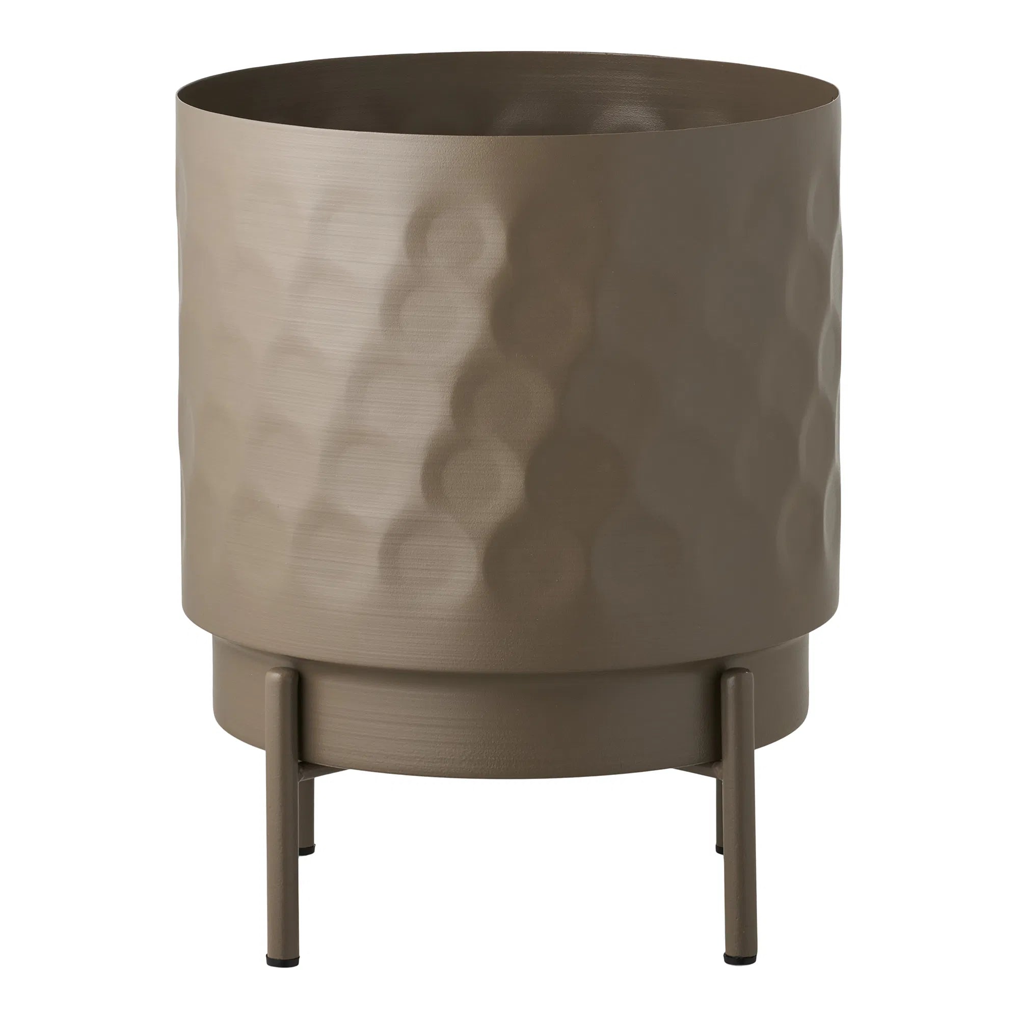 Bloempot „Ravira“ – staal in elegant bruin