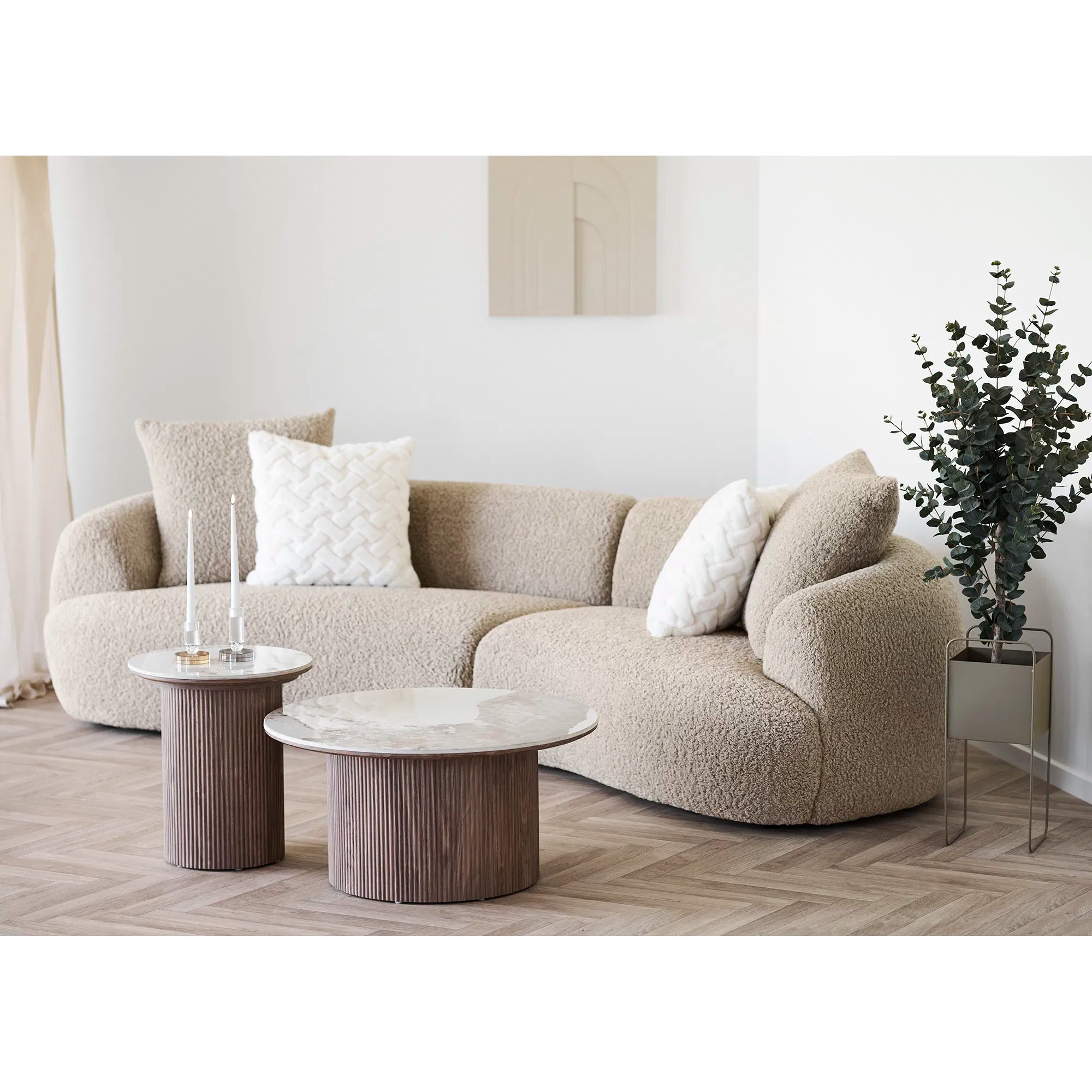 Pot de fleurs « Marvio » – Support moderne pour plantes en acier brun
