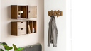 Vestiaire Minimalistic - en bois de chêne brun foncé