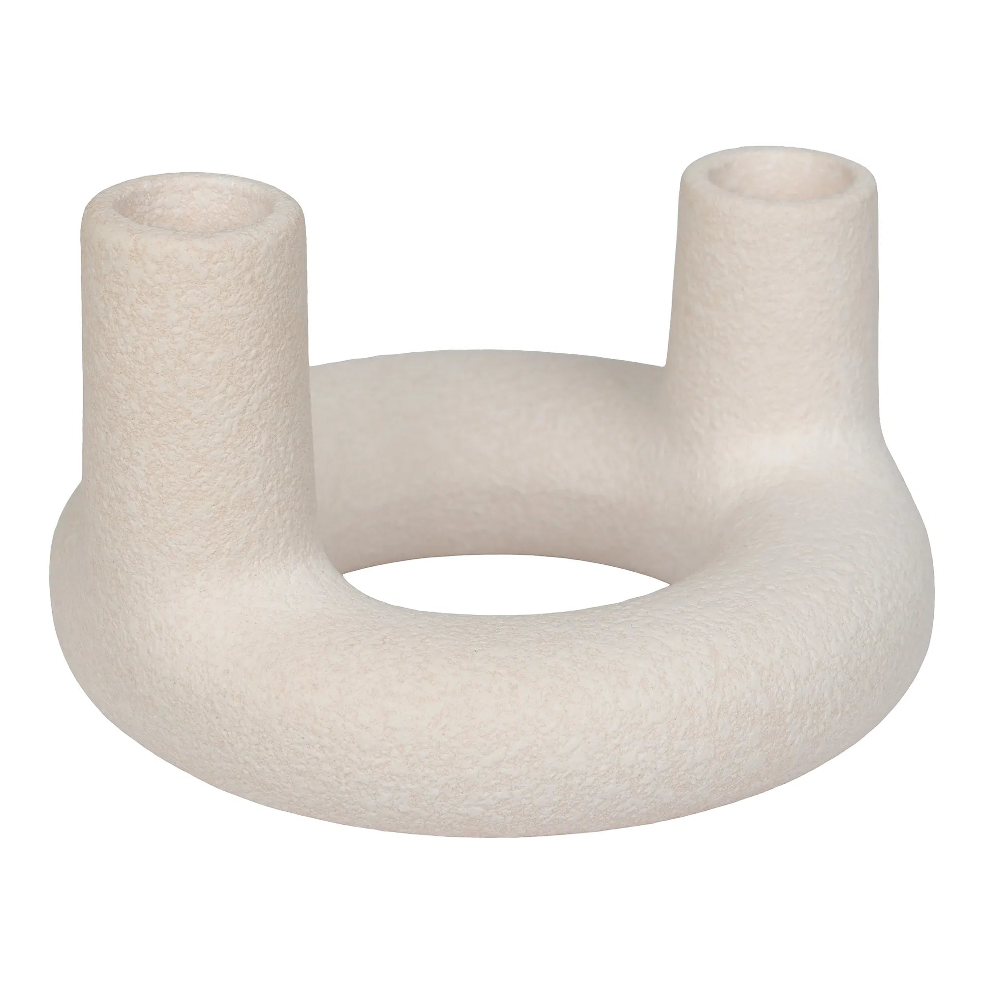 Kandelaar „Ceramo Duo“ – keramiek in Beige