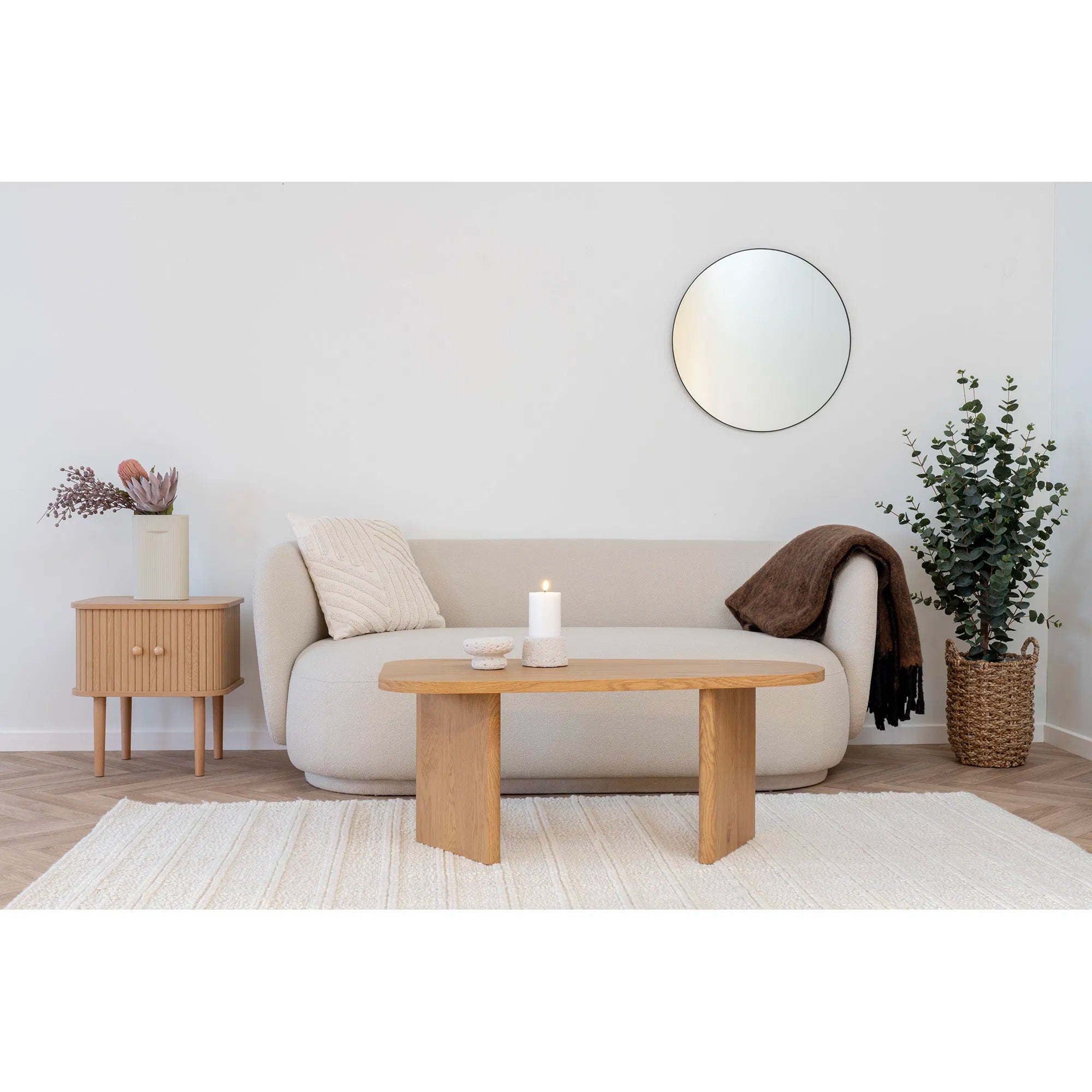Kerzenhalter-Set „Lunaro Duo“ – Zement in Grau