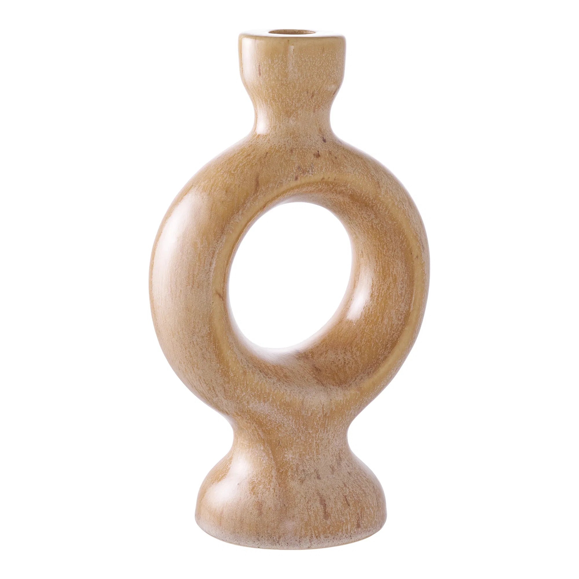 Ensemble de porte-bougies « Anello Duo » – Céramique en Marron