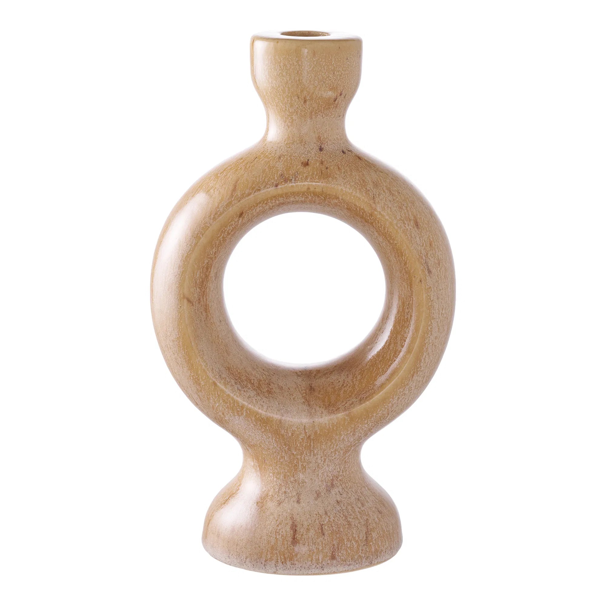 Ensemble de porte-bougies « Anello Duo » – Céramique en Marron