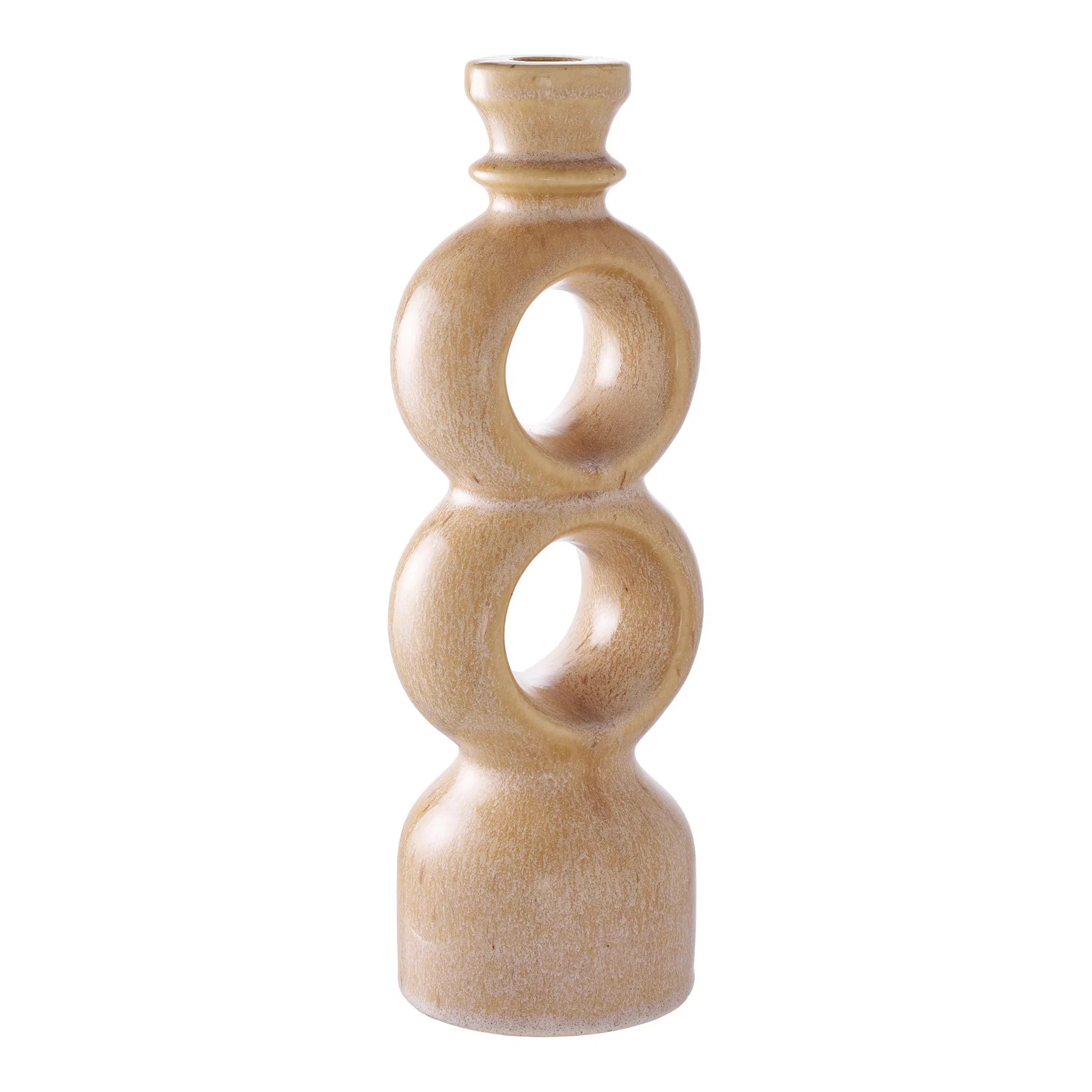 Ensemble de porte-bougies « Anello Duo » – Céramique en Marron