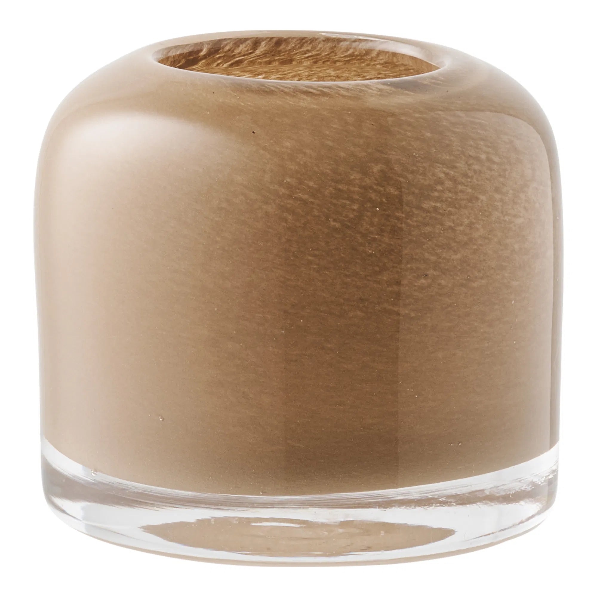 Porte-bougie « Lumea » – Verre soufflé bouche en Marron