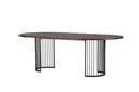 Eettafel Manolo - ovale eettafel met tafelblad in Zwart en walnoot