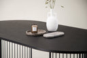 Eettafel Manolo - ovale eettafel met tafelblad in Zwart en walnoot
