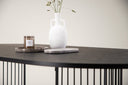 Eettafel Manolo - ovale eettafel met tafelblad in Zwart en walnoot