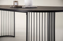 Eettafel Manolo - ovale eettafel met tafelblad in Zwart en walnoot