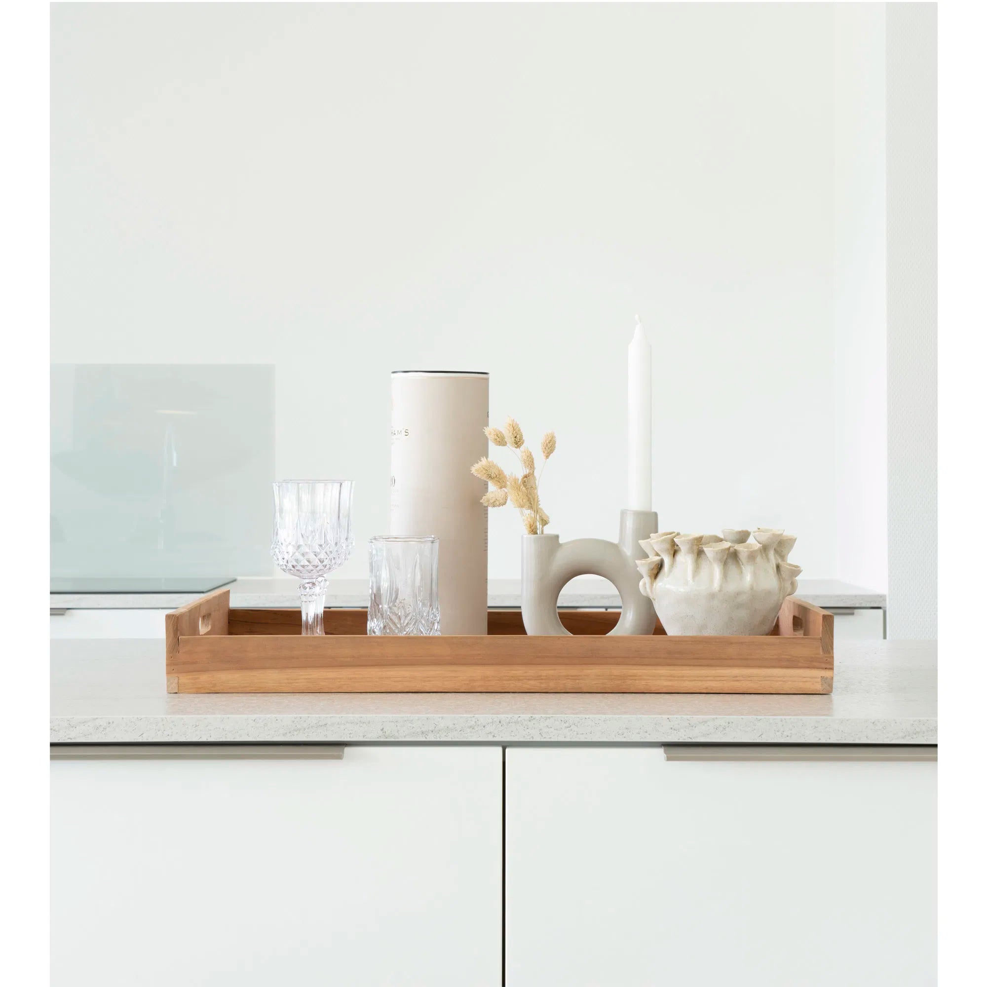 Dienblad „Arvani“ – Rechthoekig Teak-ontwerp