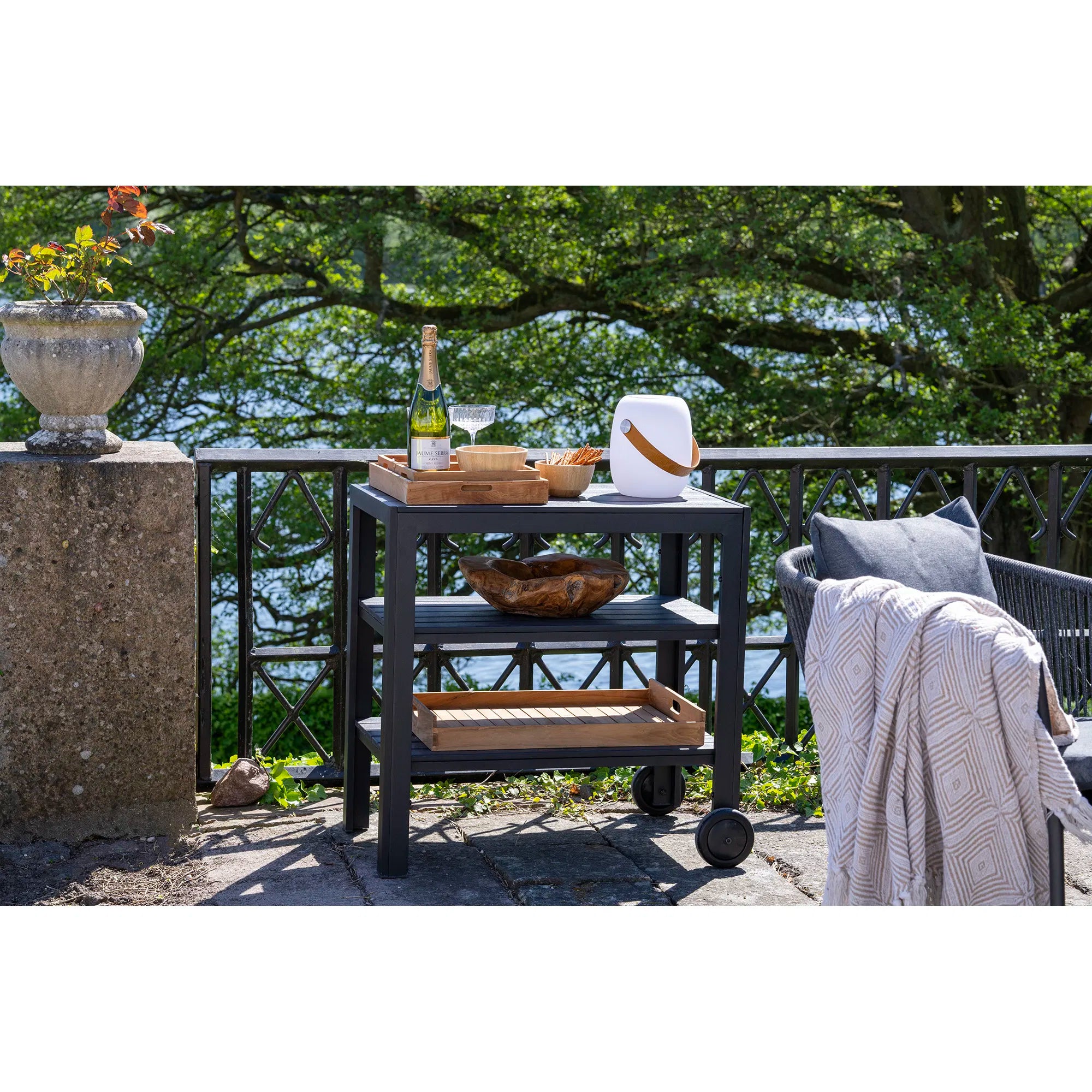 Dienblad „Arvani“ – Rechthoekig Teak-ontwerp