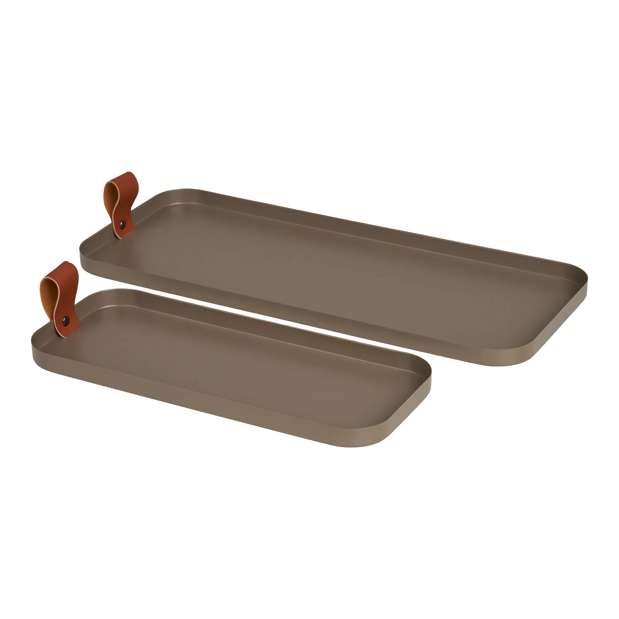 Tablett-set „Arden“ – staal in Bruin, 2-delig set