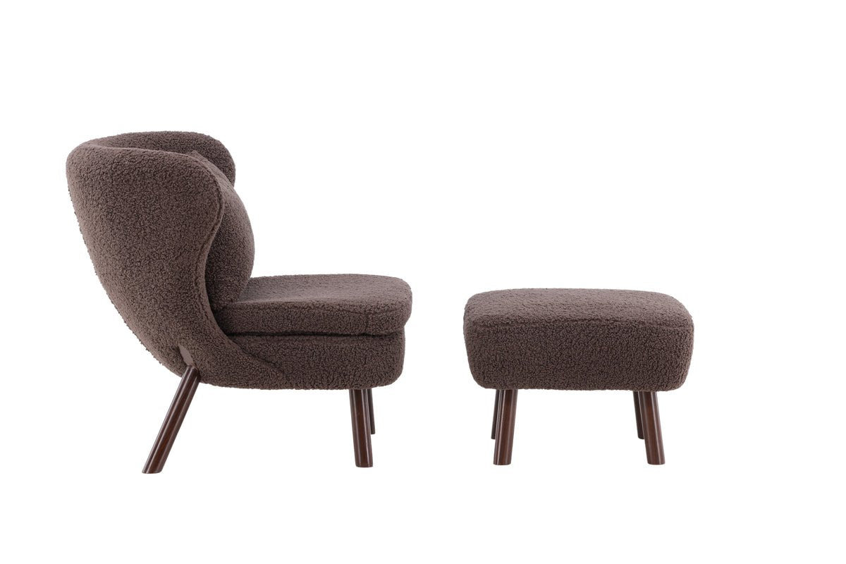 Designer Lounge Sessel Eldvik – Teddy-Optik Braun
