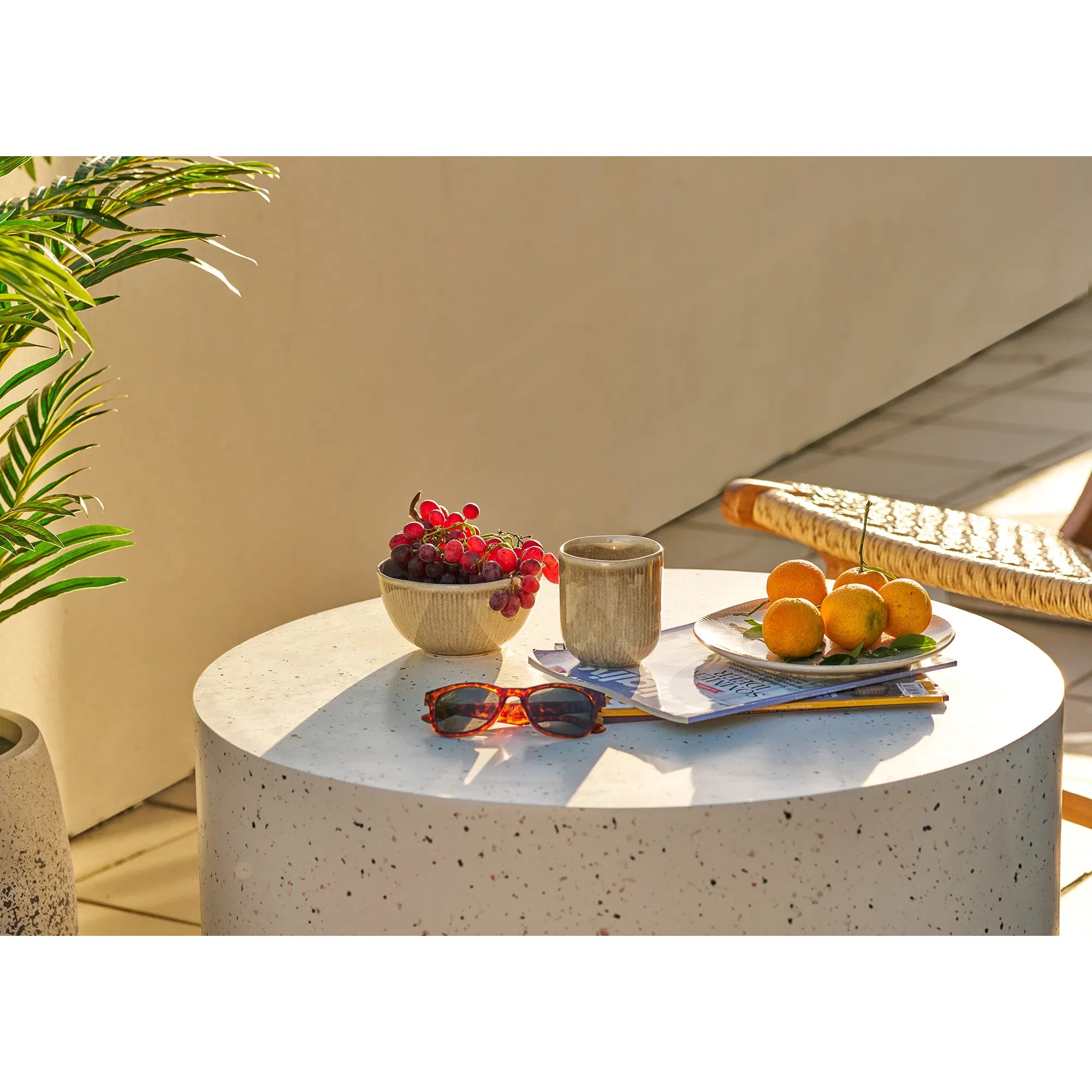 Assiette Haviona – fabriquée en grès beige (lot de 4)