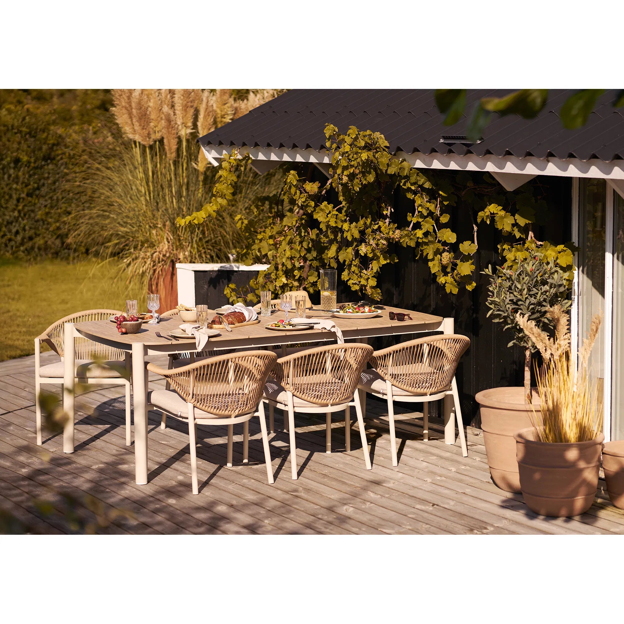 Teller Keldira – aus Steingut gefertigt in beige (4er Set)
