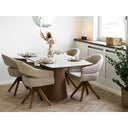Teller Keldira – vervaardigd uit steengoed in beige (set van 4)