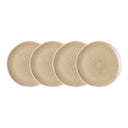 Teller Keldira – vervaardigd uit steengoed in beige (set van 4)