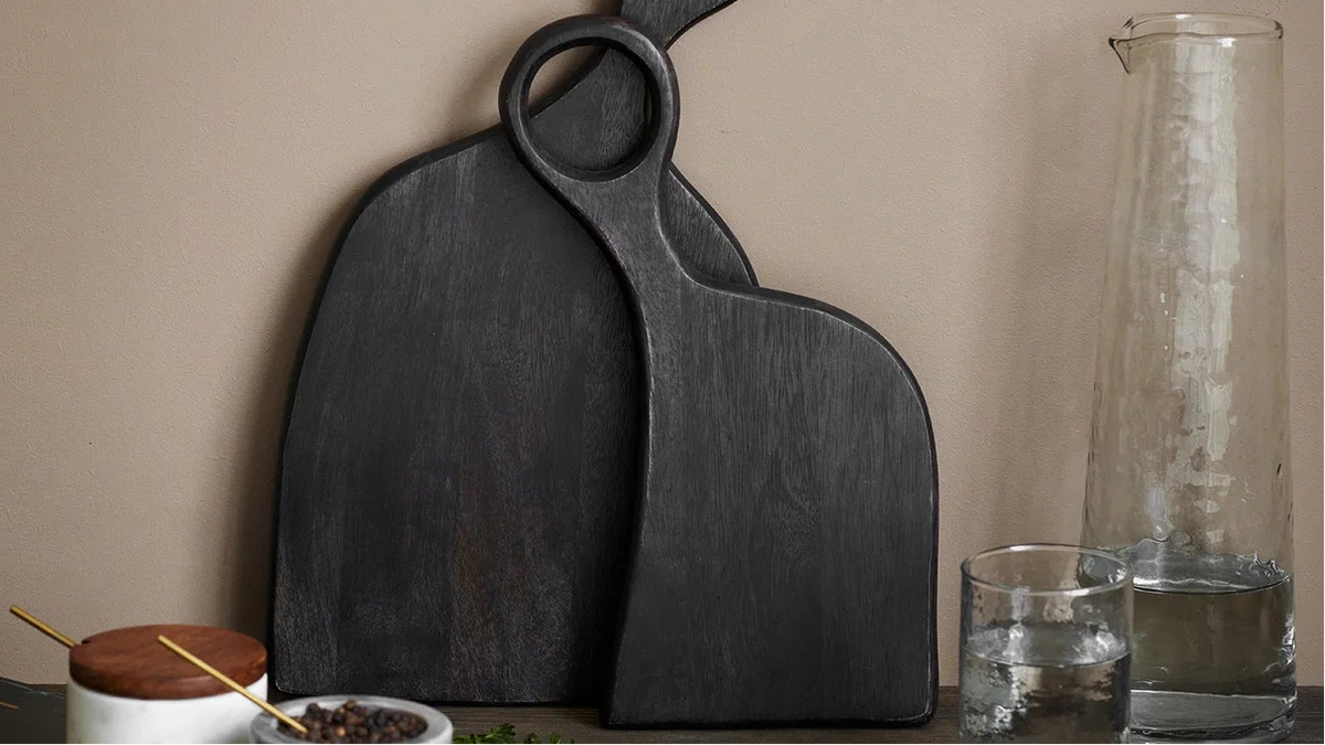 Lot de 2 planches à découper Luvre - en bois d'acacia