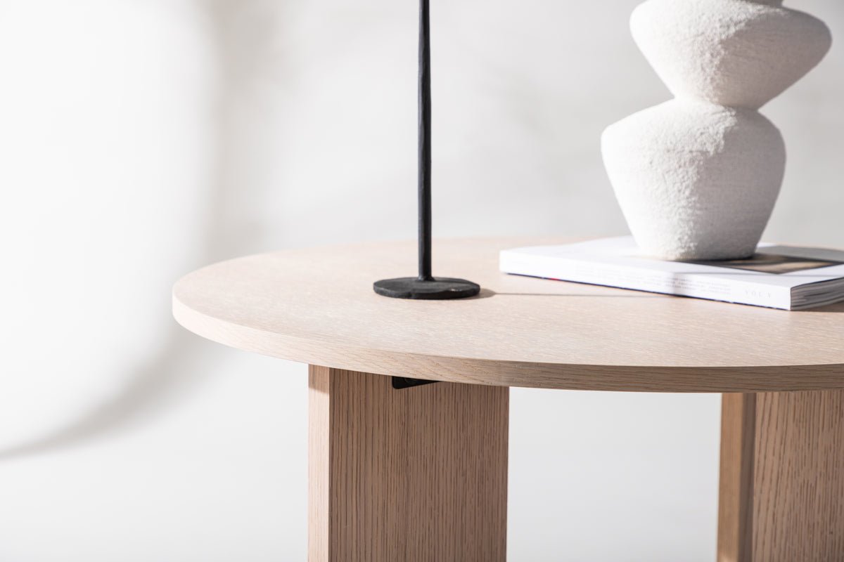 Couchtisch Davinci - Rundtisch mit Holzoptik