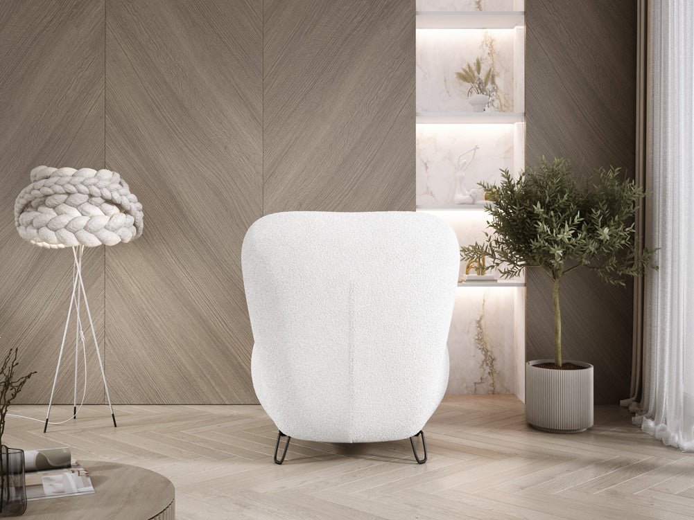 Design Fauteuil Tokyo in Bouclé