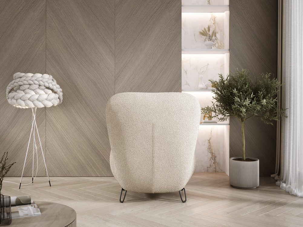 Design Fauteuil Tokyo in Bouclé