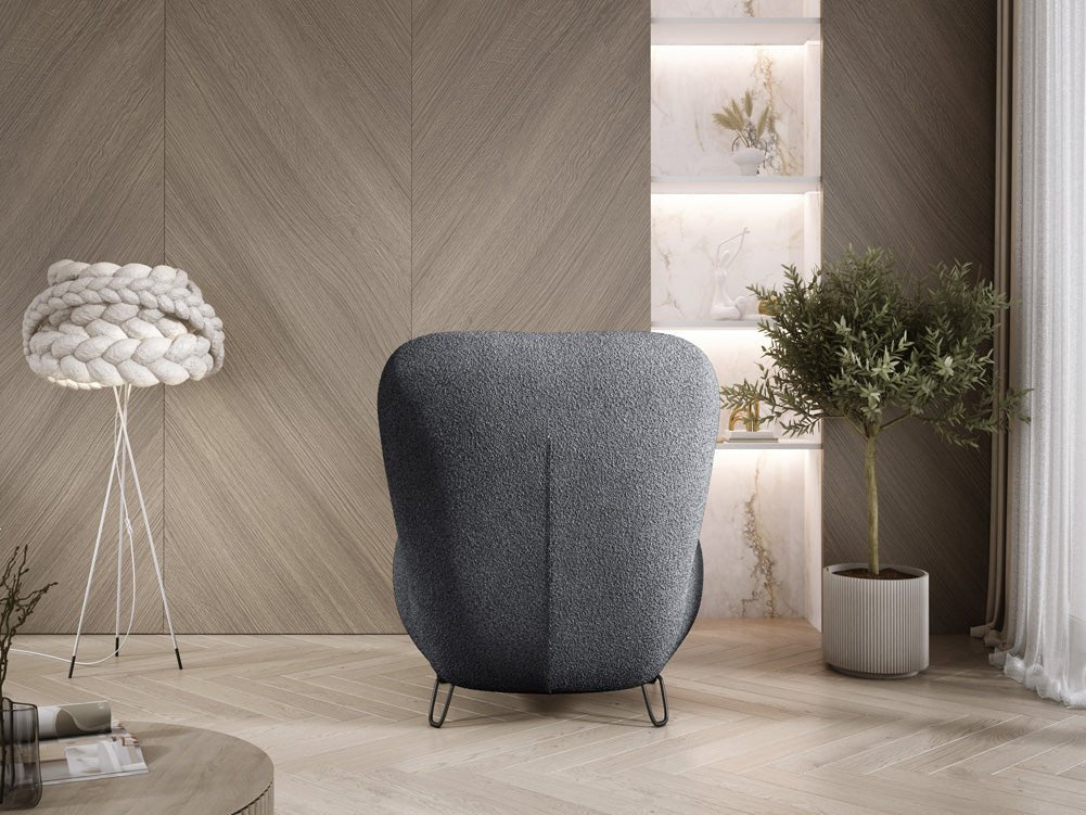Design Fauteuil Tokyo in Bouclé