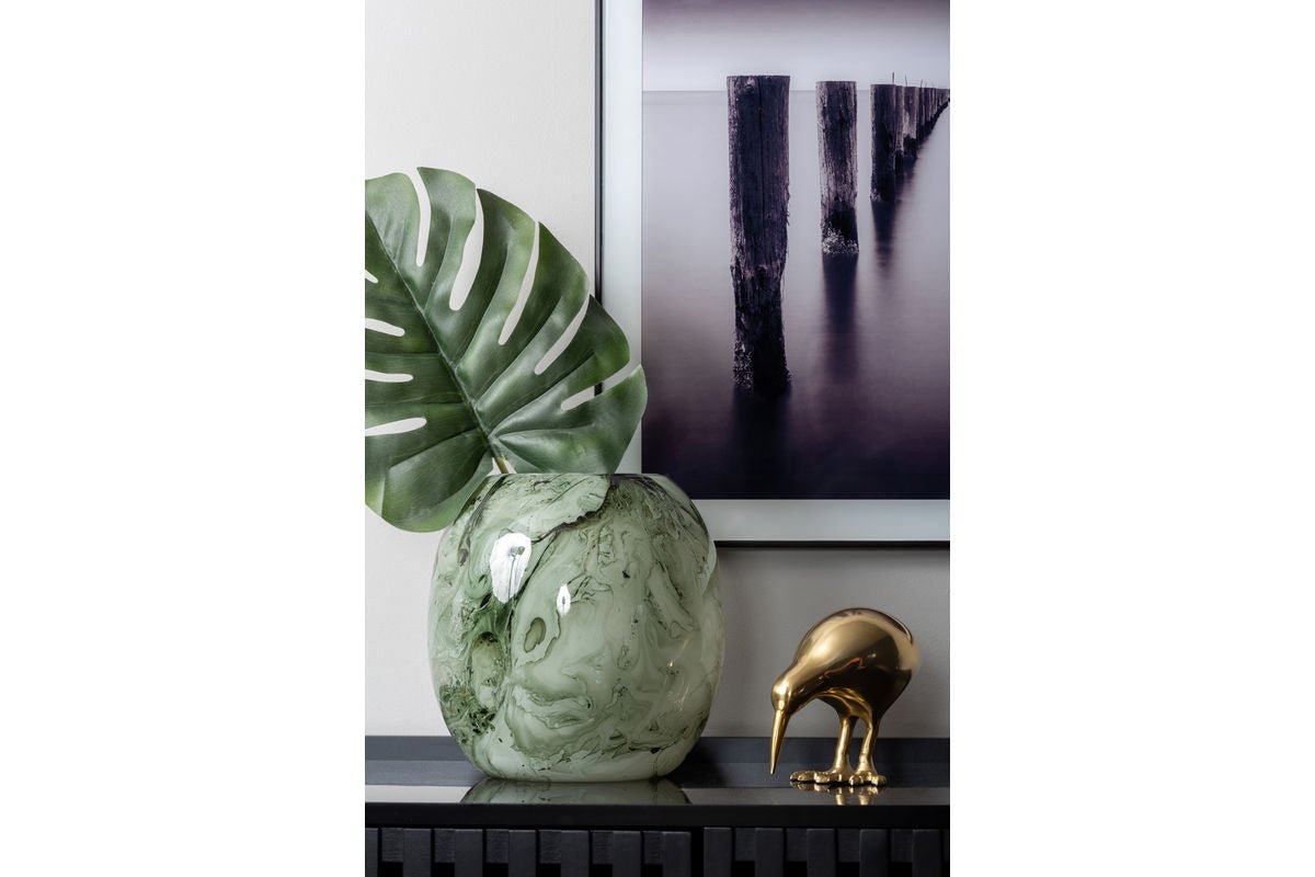 Statue « Oiseau Kiwi » – Métal en finition dorée