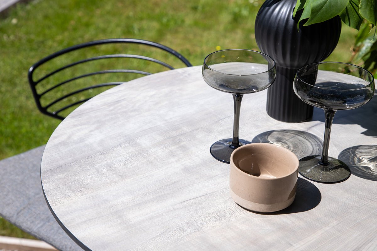 4er Set - Gartenstuhl Como aus Metall Schwarz