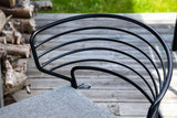4er Set - Gartenstuhl Como aus Metall Schwarz
